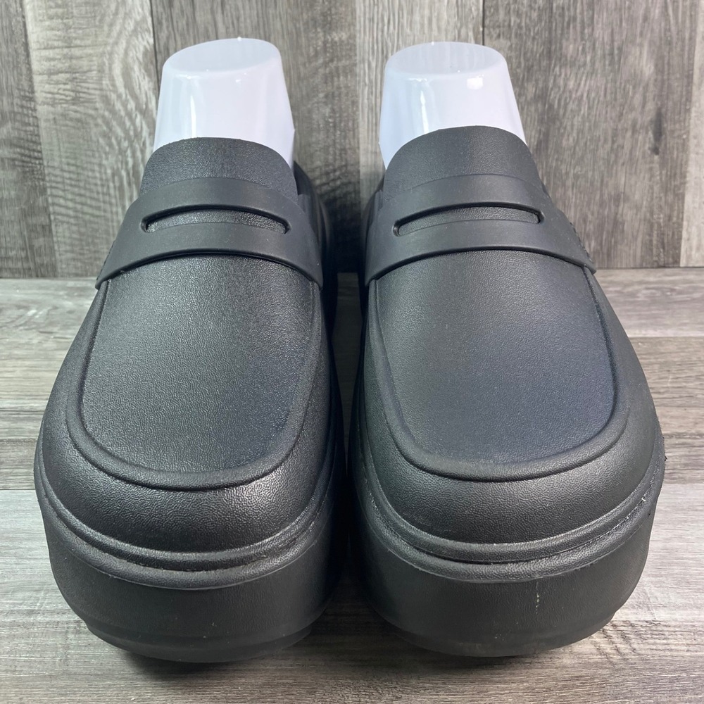 Crocs Stomp Loafer Black Platform Chunky Lug Sole Shoes Mens 7 Womens 9 - Picture 3 of 7